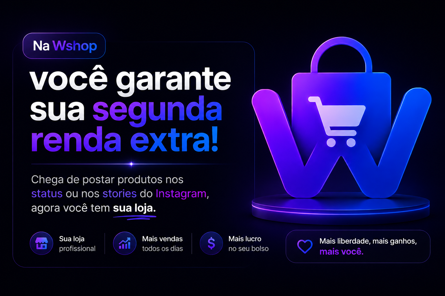 Garanta sua segunda renda extra com a Wshop